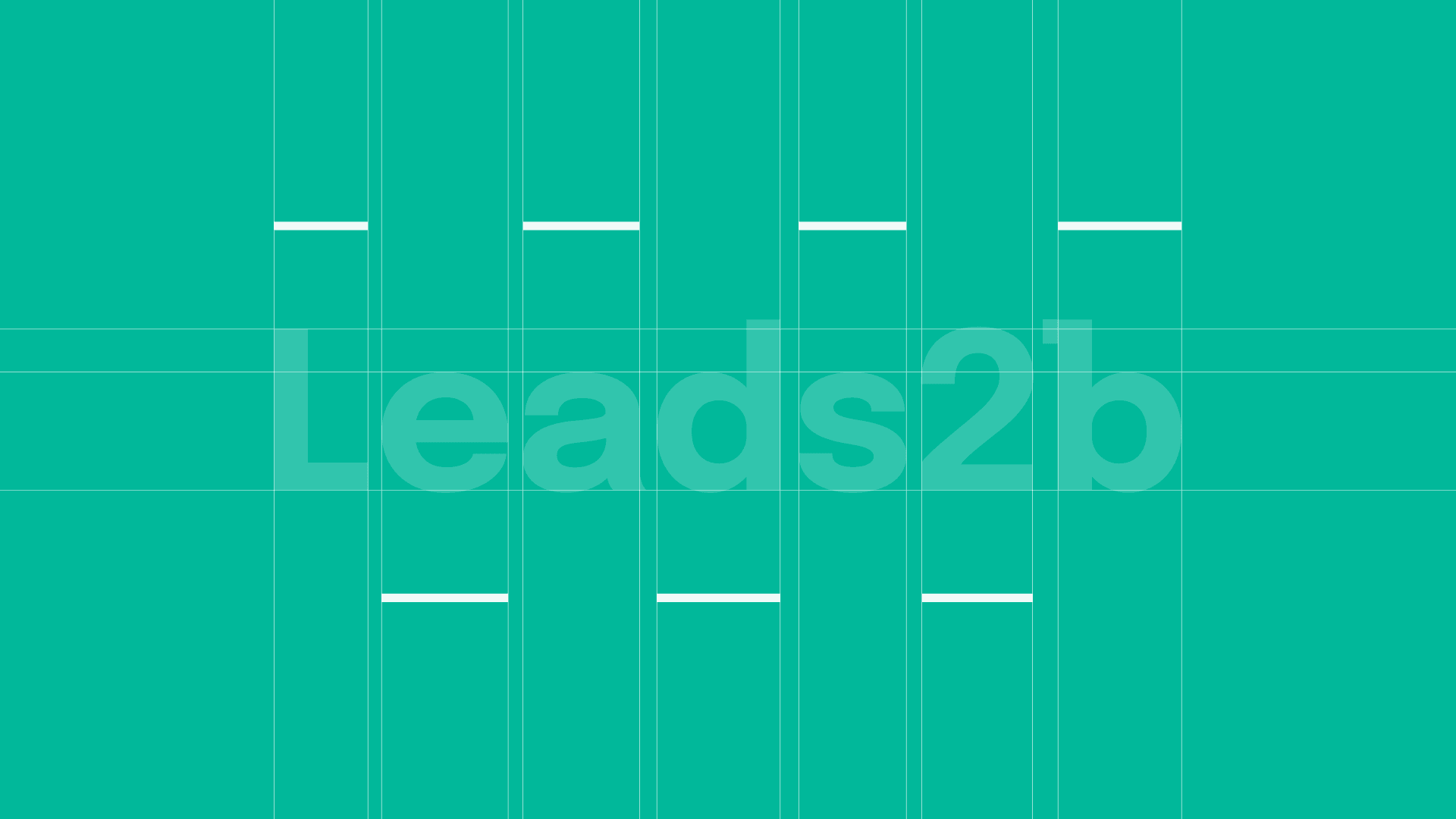 Leads2B — Ícone do aplicativo e grade de construção do logotipo.
