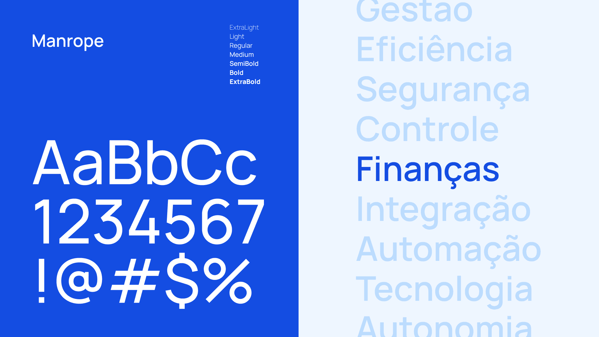 Setfin — Manrope typography and words from the brand vocabulary.